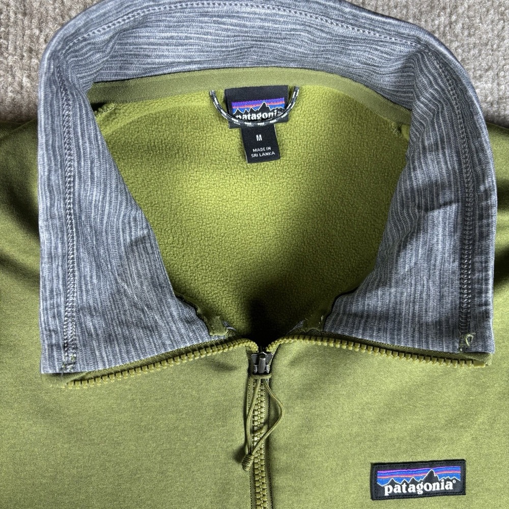 Patagonia R1 Pullover 1/4 Zip Womens M Green Fleece Stretch Jacket 40500